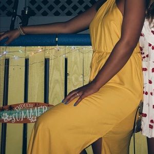 yellow maxi dress